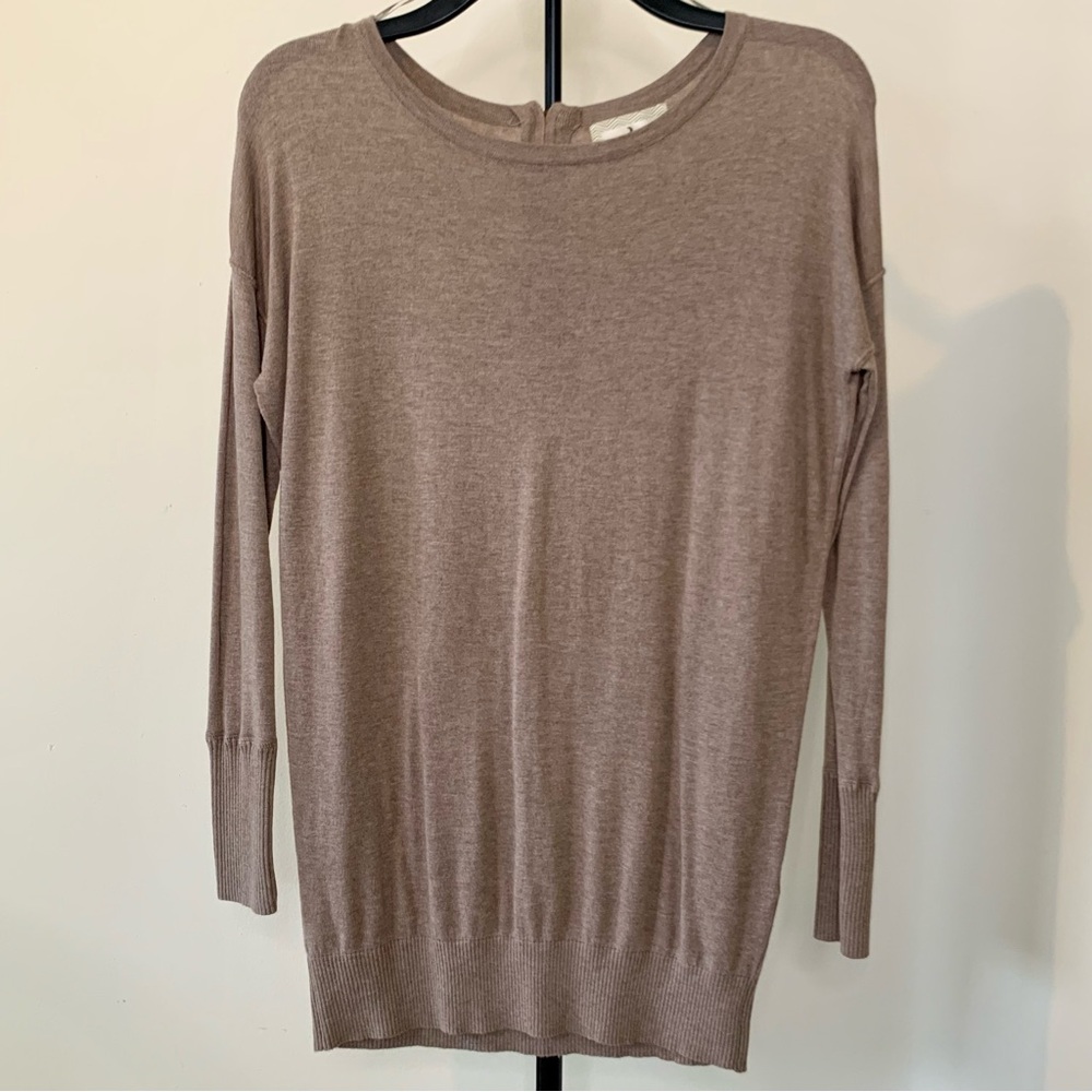 Ruby Moon Brown Long Sleeve Sweater Top Size Medium